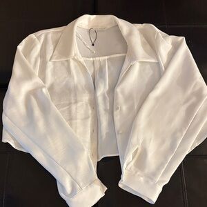 Zara Classic White Button Down Shirt